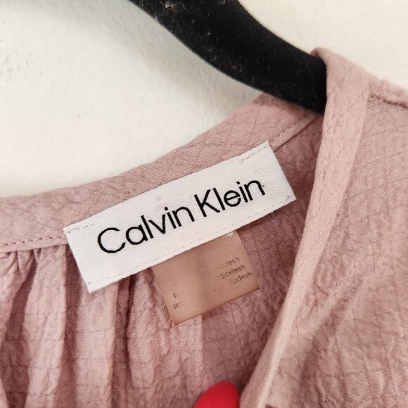 Calvin Klein Pink Ruffle Tiered Maxi Dress Sleeveless Spring Summer Women's 6 - Picture 7 of 8